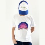 Textile Méduse T Shirt Blanc Imprimé Sunny vibes TSHIRT-TE-POPUP