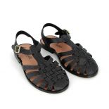 Women sandals Méduse Sunville Black glitter